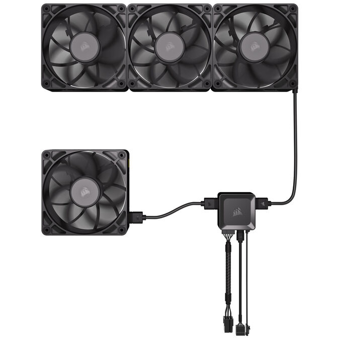 Corsair iCUE LINK RX120 MAX Series, PWM L&uuml;fter, 3er Pack - 120mm, schwarz image number 11