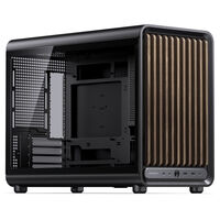 Jonsbo D33 Wood PC-Geh&auml;use, Micro-ATX Geh&auml;use, mATX, Tempered Glass - schwarz, Holz