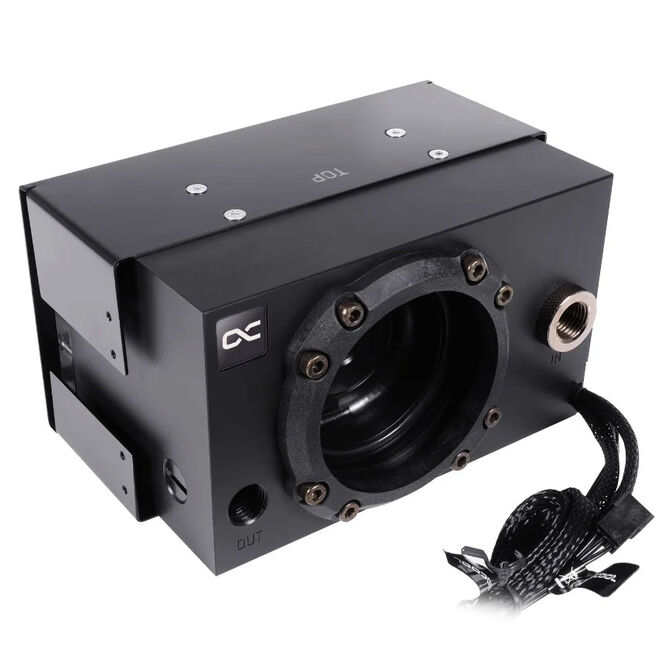Alphacool ES 2U expansion tank, for D5 pumps, with sensors - black image number 2