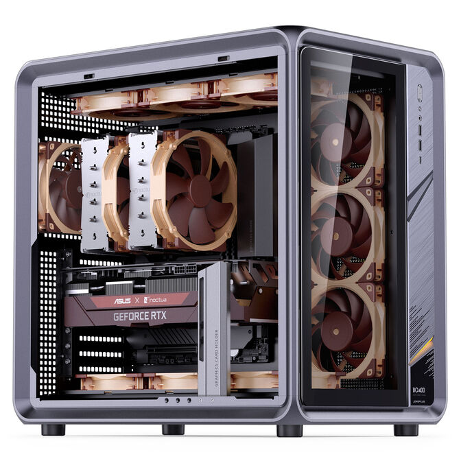 Jonsplus BO400 PC-Geh&auml;use, Midi-Tower, ATX, Tempered Glass &ndash; gunmetal grey image number 2