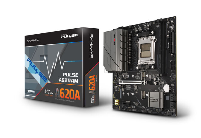 Sapphire Pulse A620AM Motherboard, Socket AM5, AMD A620, mATX, DDR5 image number 1