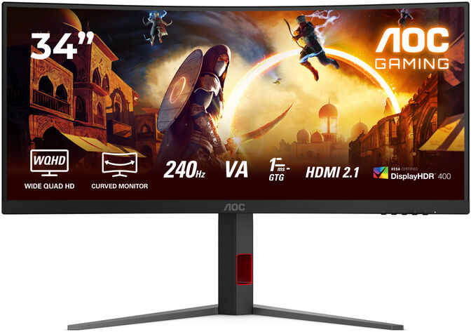 AOC Gaming CU34G4Z 34 Zoll UWQHD Curved Gaming-Monitor, 240Hz, VA, FreeSync Premium image number 0