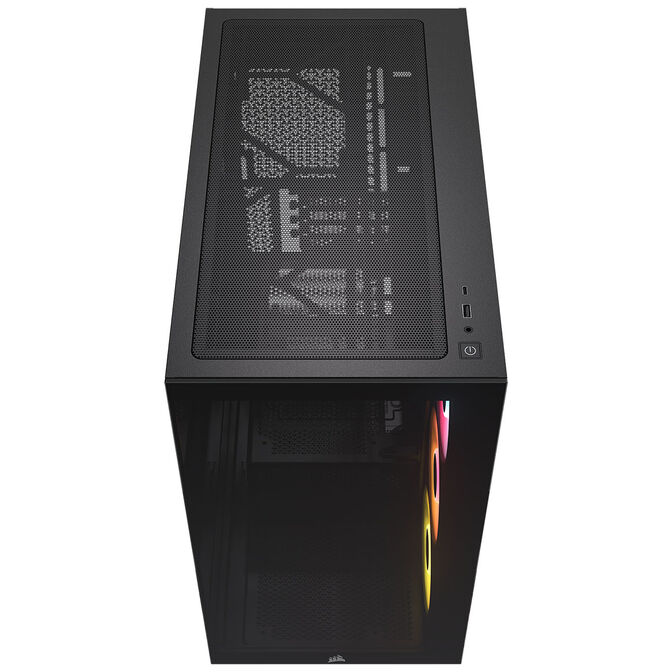Corsair 2800X RS-R ARGB PC-Geh&auml;use, Mini-Geh&auml;use, mATX, Tempered Glass - inklusive 3x 120-mm-L&uuml;fter, schwarz image number 2