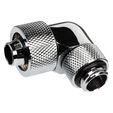Alphacool Eiszapfen Connector 90 Degree G1/4 Inch Female Thread to 16/10mm - Rotatable, chrome silver image number null