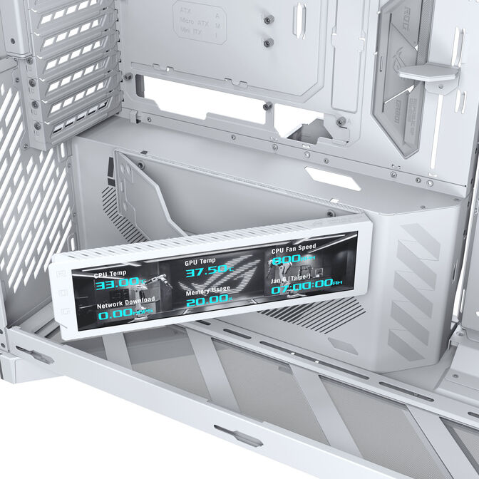 ASUS ROG Cronox GR801 PC-Geh&auml;use, Big-Tower, E-ATX, ARGB, Tempered Glass - wei&szlig; image number 13
