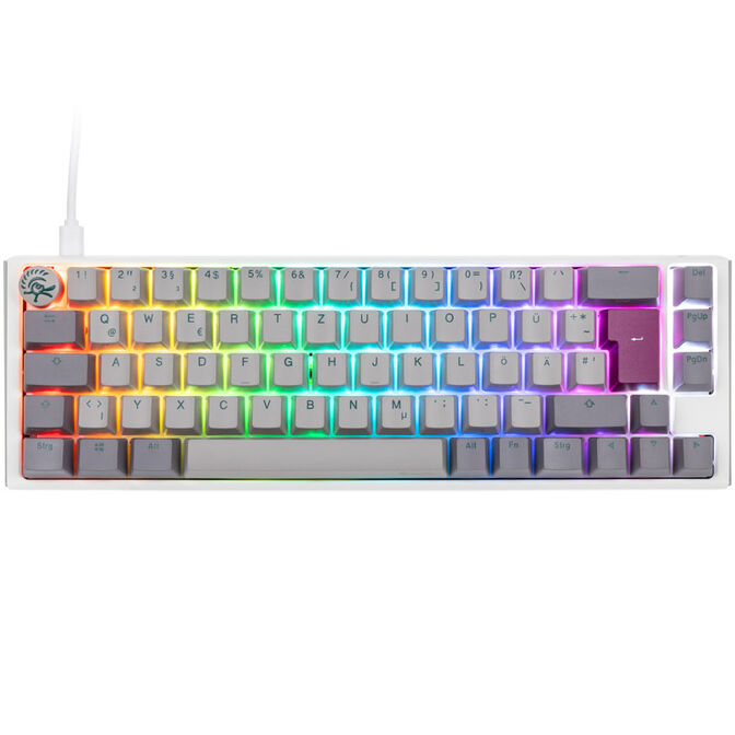 Ducky One 3 Mist Grey SF Gaming Keyboard, RGB LED - MX-Brown image number 1