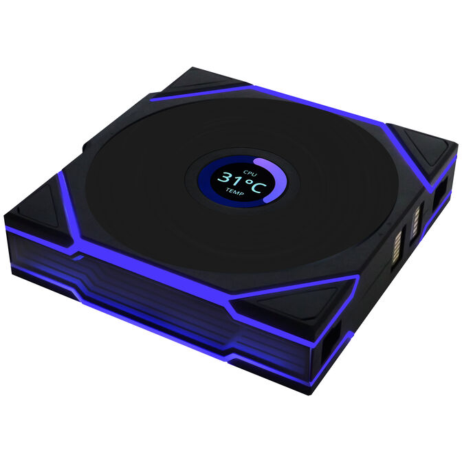 Lian Li UNI FAN TL-LCD Wireless Reverse Blade L&uuml;fter, 3er-Pack inkl. Controller - 120mm, schwarz image number 3