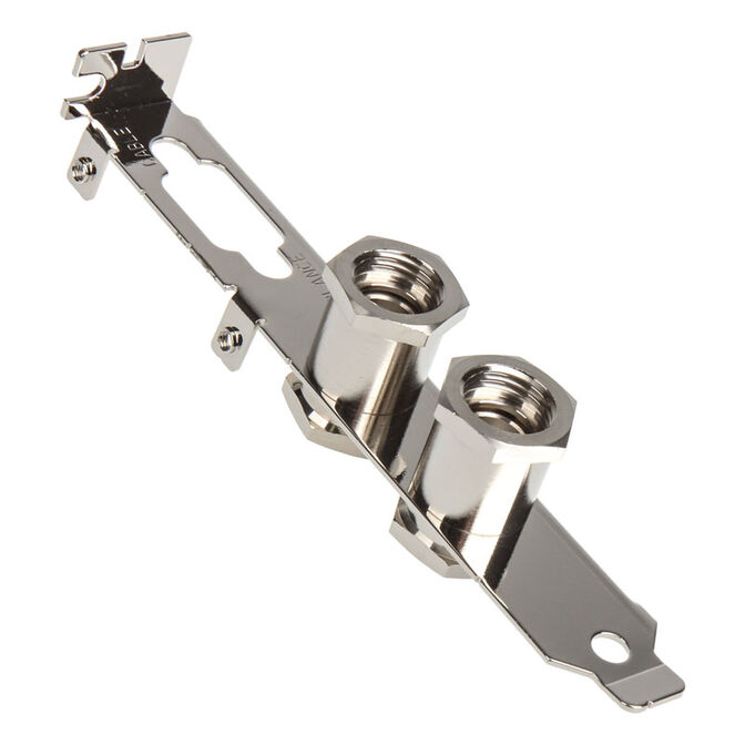 Koolance PCI slot bracket with 2 G1/4 inch pass-throughs - silver image number 0