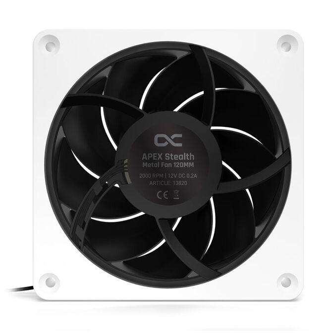 Alphacool Apex Stealth Metall Power L&uuml;fter 120 mm, 3.000 U/min - wei&szlig; image number 2