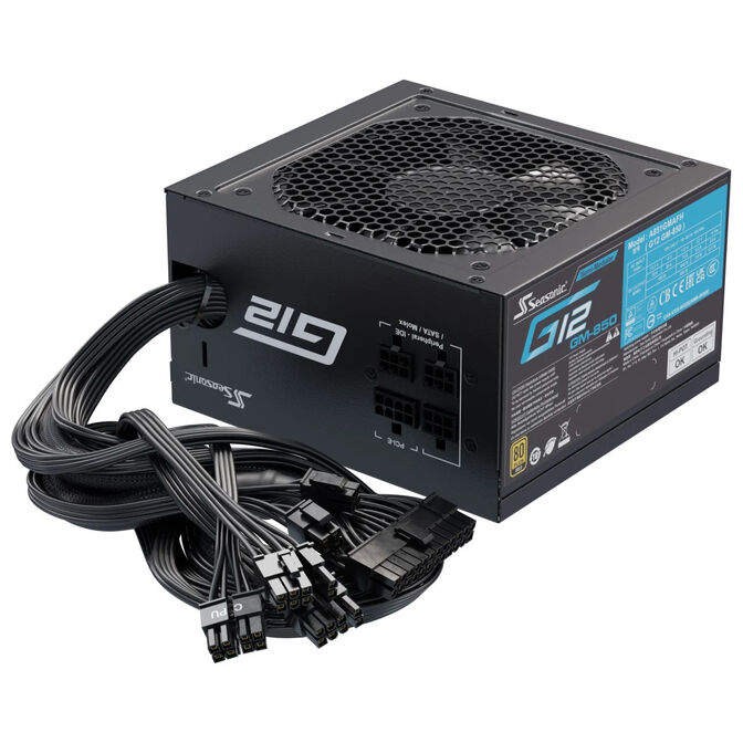 Seasonic G12 GM 80 PLUS Gold Netzteil, halbmodular - 850 Watt, schwarz image number 3