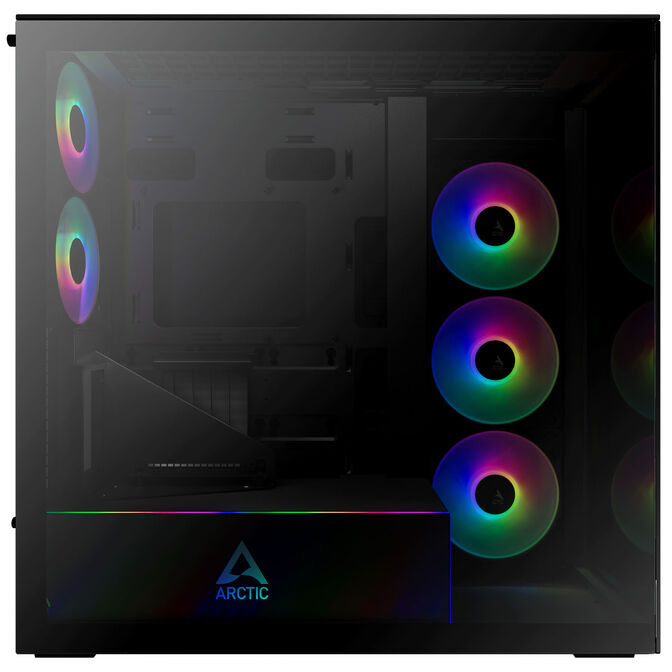 ARCTIC Xtender PC-Geh&auml;use, Midi-Tower, E-ATX, RGB, Tempered Glass - inklusive vertikaler GPU-Halterung & Riser-Kabel, schwarz image number 2