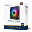 SilverStone Shark Force L&uuml;fter, ARGB - 140 mm, schwarz image number null