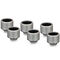 Thermal Grizzly DeltaMate Fitting, Brass, G1/4&rdquo; Thread - Nickel, HT16, Pack of 6