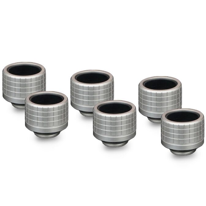 Thermal Grizzly DeltaMate Fitting, Brass, G1/4&rdquo; Thread - Nickel, HT16, Pack of 6 image number 0