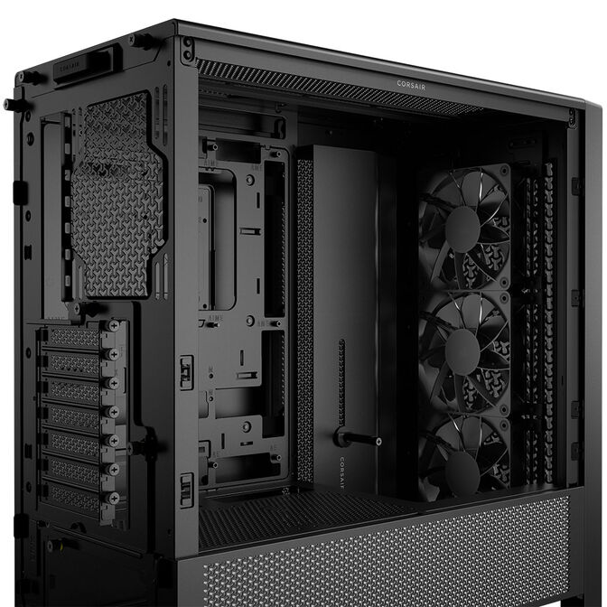 Corsair Frame 4000D RS PC case, Mid Tower, E-ATX, Tempered Glass - black image number 2
