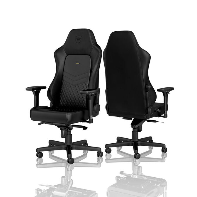 noblechairs HERO Echtleder Gaming Stuhl - schwarz/schwarz image number 1