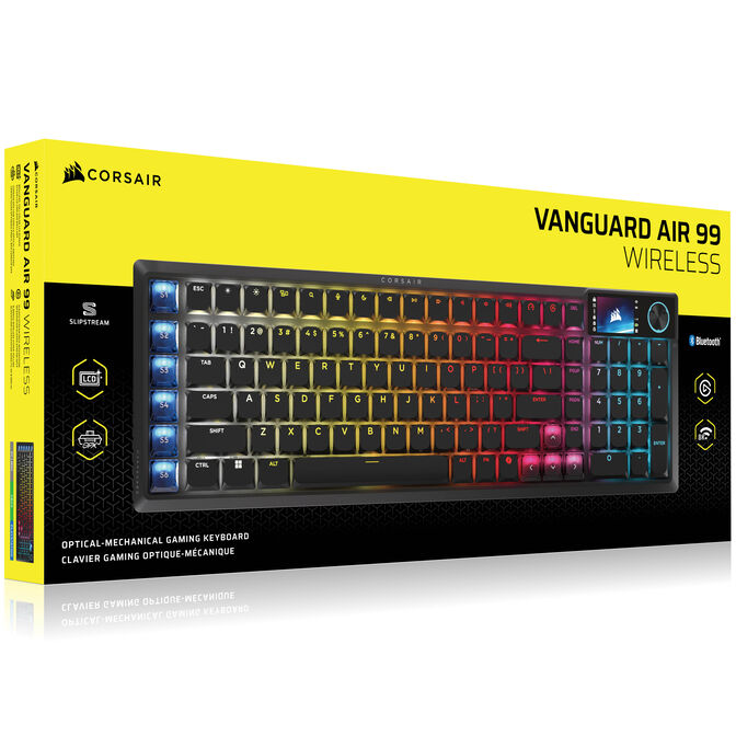 Corsair Vanguard Air 99 Wireless Gaming Keyboard, optical-mechanical, low profile, 8K polling, DE layout - black image number 33