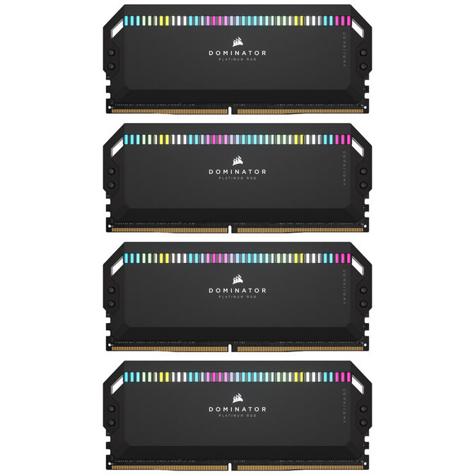 Corsair Dominator Platinum RGB DDR5-6400 RAM, CL32, XMP - 64GB Quad-Kit, black image number 2