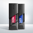 AXAGON EEM2-GTS2 M.2-Geh&auml;use, NVMe & SATA, USB-C 3.1, 10 Gbit/s - dunkelgrau image number null