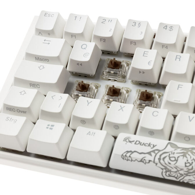 Ducky One 3 Classic Pure White Mini Gaming Tastatur, RGB LED - MX-Brown image number 4