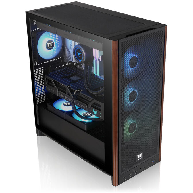 Thermaltake S370 WS PC Case, Mid-Tower, E-ATX, Tempered Glass - black image number 3