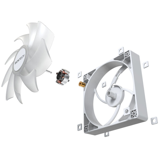 Montech GF120 PWM ARGB L&uuml;fter, 3er Pack - 120mm, wei&szlig; image number 3