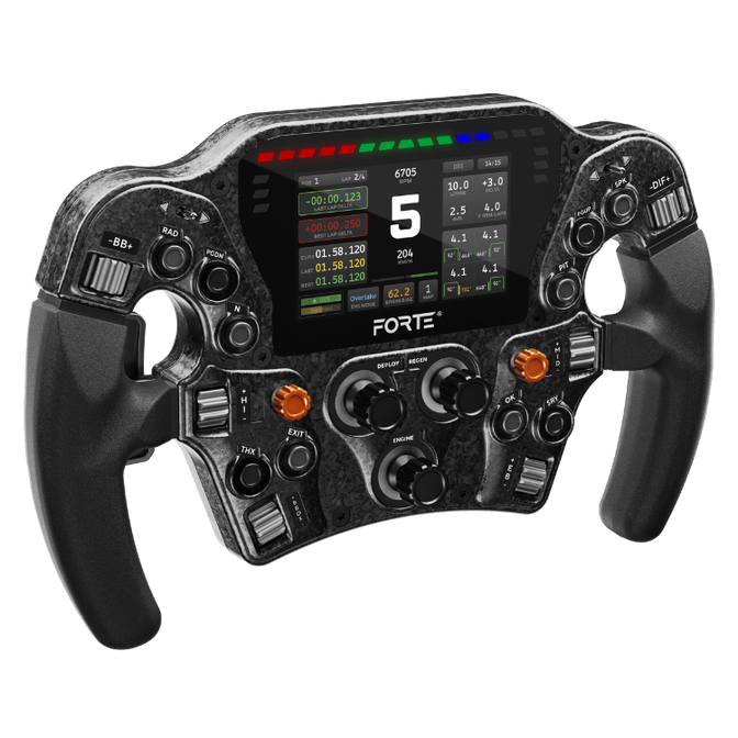 Asetek SimSports Forte Formula Pro Button Box, 4,3 Zoll LCD, aRGB - schwarz image number 2