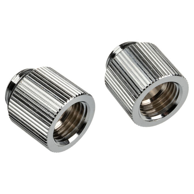Bitspower Touchaqua Adapter straight G1/4 inch female to G1/4 inch female - 2-pack, 15mm, silver image number 0