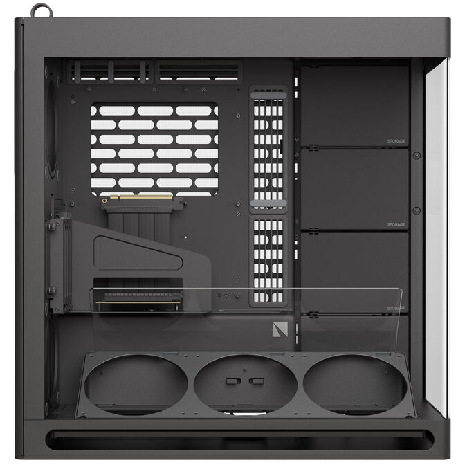 HAVN HS 420 VGPU PC-Geh&auml;use, Midi-Tower, E-ATX, Tempered Glass, PCIe 5.0 Riser Kabel - schwarz image number 4