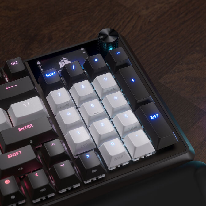 Corsair VANGUARD 96 Gaming-Tastatur, mechanisch, RGB, 8.000 Hz - MLX Plasma Switches, ISO (DE), schwarz/wei&szlig; image number 14