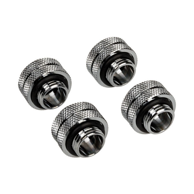 Corsair Hydro X Series XF Hardline fitting straight G1/4 inch to 12mm OD hard tube - 4 pack, chrome image number 1