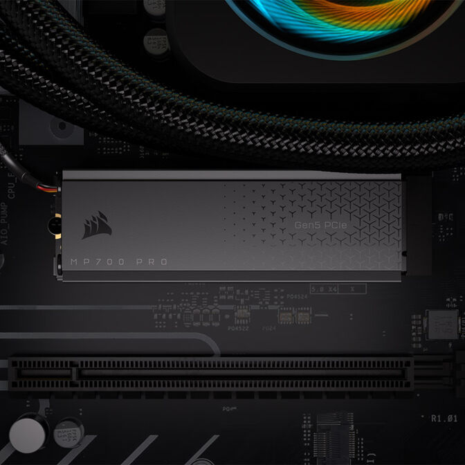 Corsair MP700 Pro NVMe SSD, PCIe 5.0 M.2 Type 2280 - 2 TB with heatsink image number 4