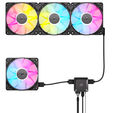 Corsair iCUE LINK RX120 RGB Series, PWM Fan - 120mm, black image number null