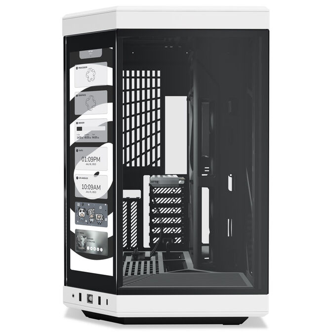 Hyte Y70 Touch PC Case, Mid Tower - Black/White image number 1