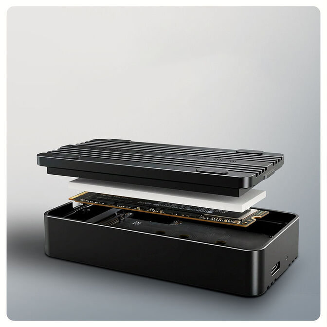 AXAGON EEM2-40G M.2-Geh&auml;use, USB4, 40 Gbit/s, NVMe, Aluminium - schwarz image number 4