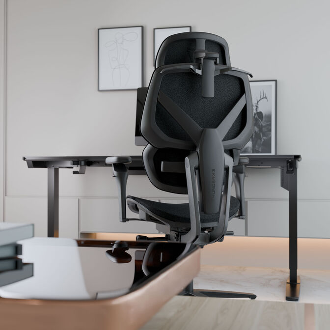 ThunderX3 FLEX Pro Gaming Chair, ergonomic - fabric, grey image number 8