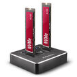 AXAGON ADSA-M2C NVMe CLONE DUAL SSD Docking Station image number null