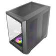 Antec C5 Computer Case, Mid-Tower, ATX, RGB, Tempered Glass - black image number null