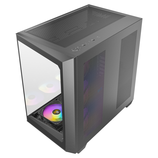 Antec C5 Computer Case, Mid-Tower, ATX, RGB, Tempered Glass - black image number 14
