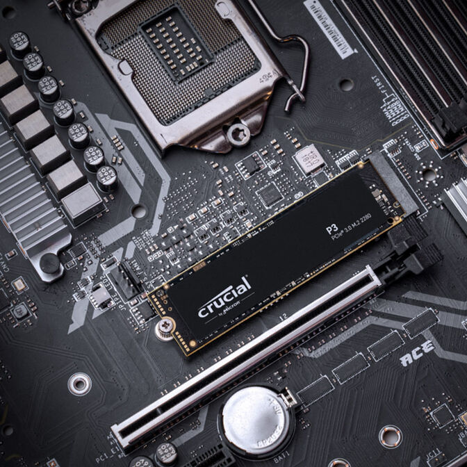 Crucial P3 NVMe SSD, PCIe 3.0 M.2 Typ 2280 - 2 TB image number 2