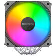 Montech NX600 ARGB CPU Cooler, Dual Tower - 2x 120mm, black image number null