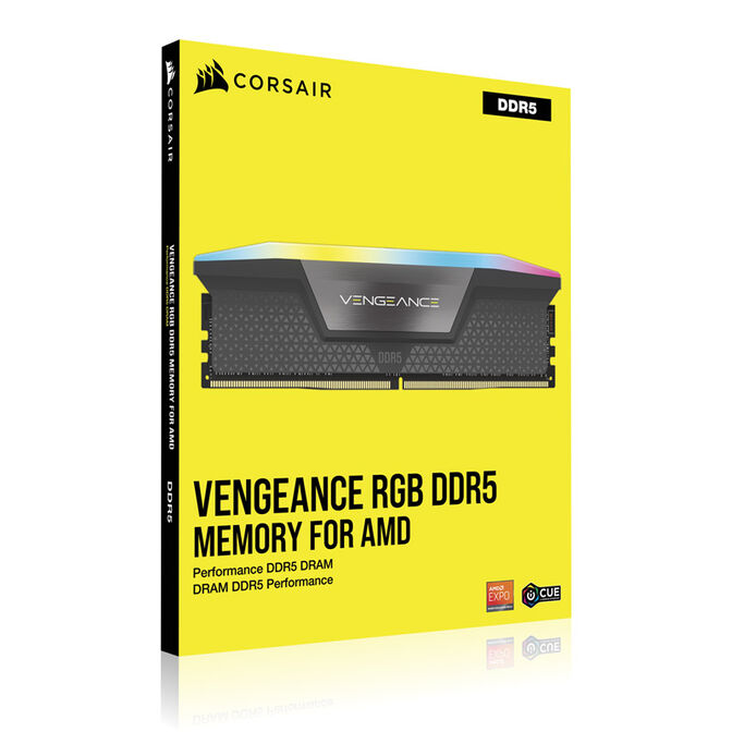 Corsair Vengeance RGB DDR5-6000 RAM, CL30, EXPO - 64 GB Dual-Kit, gray image number 8