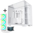 Lian Li O11 Vision Compact + TRYX PANORAMA ARGB Complete Water Cooling - white, 360mm image number null