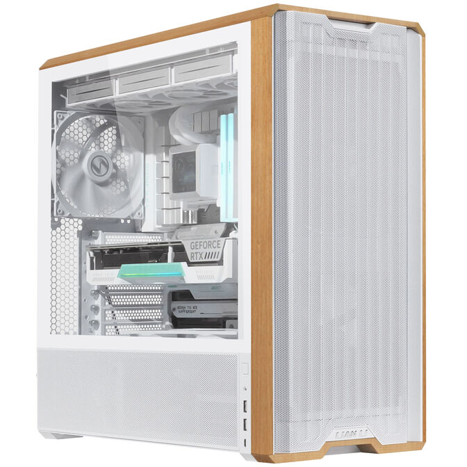 Lian Li Lancool 217 PC Case, Mid Tower, ATX, Tempered Glass - White image number 5