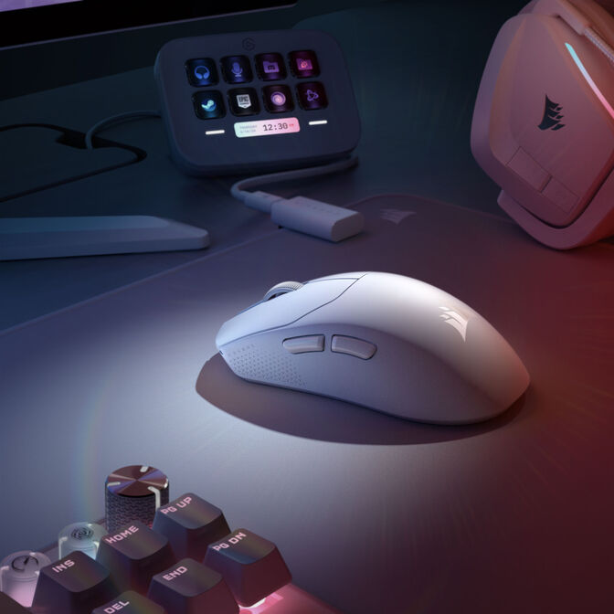 Corsair Sabre v2 Pro Ultralight Kabellose Gaming-Maus - wei&szlig; image number 7