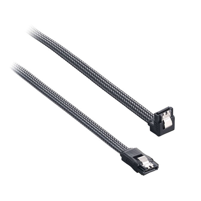 CableMod ModMesh Right Angle SATA 3 Cable 30cm - carbon image number 0
