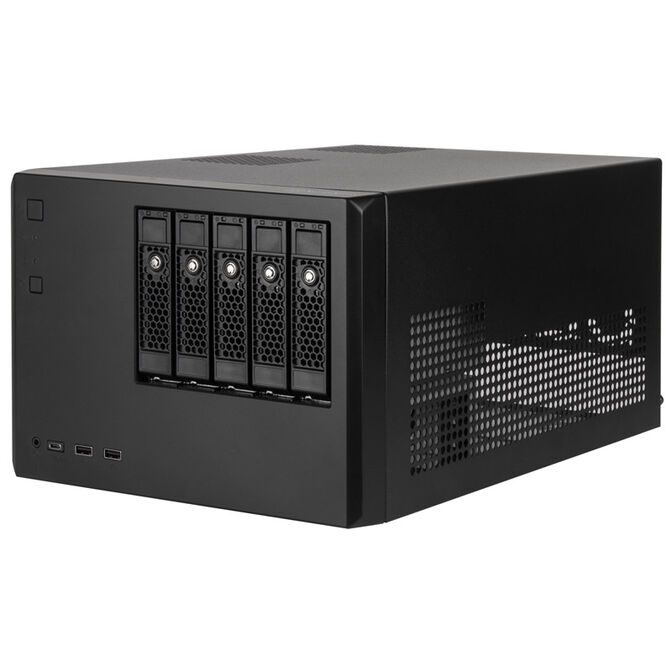 SilverStone SST-CS351B SAS-12G/SATA-6G NAS case with 5 drive bays image number 1