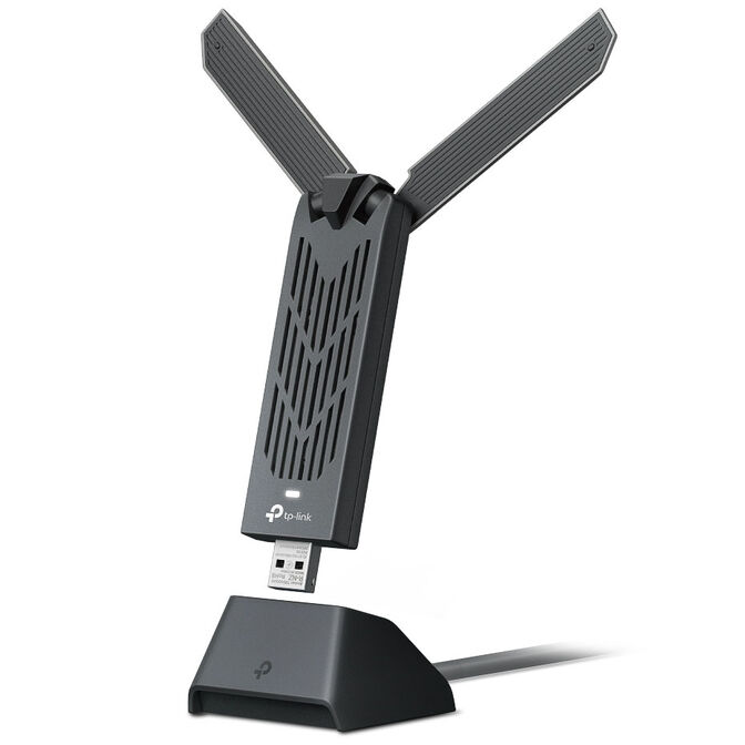 TP-Link Archer TBE400UH WLAN-Adapter, Wi-Fi 7 BE6500, USB 3.0, Tri-Band - schwarz image number 1