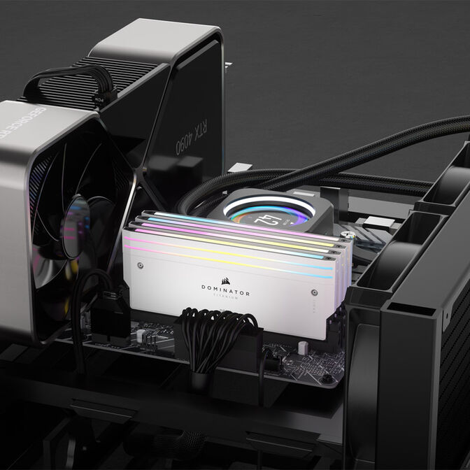 Corsair Dominator Titanium DDR5-6000 RAM, CL30, XMP - 32 GB Dual-Kit, white image number 4