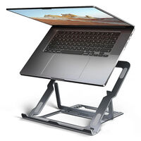 AXAGON STND-LAG Laptop-St&auml;nder, h&ouml;henverstellbar, faltbar, Aluminium - grau